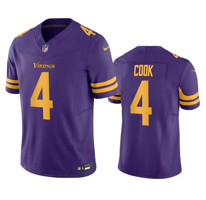 Men & Women & Youth Minnesota Vikings #4 Dalvin Cook Purple 2023 F.U.S.E. Color Rush Stitched Jersey